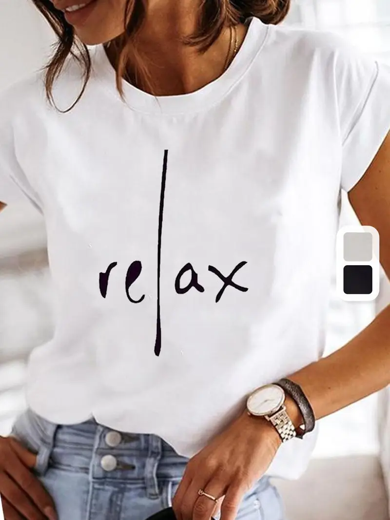 Damen T-Shirt, Lässiges Kurzarm-Oberteil Für Frühling & Sommer, Damenbekleidung